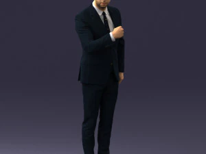 000549 Business Man in Suit Corporate Male Character 3D Model