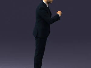 000549 Business Man in Suit Corporate Male Character 3D Model