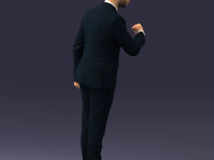 000549 Business Man in Suit Corporate Male Character 3D Model