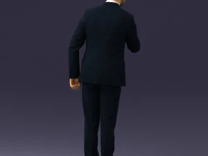 000549 Business Man in Suit Corporate Male Character 3D Model