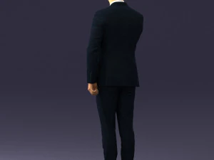 000549 Business Man in Suit Corporate Male Character 3D Model