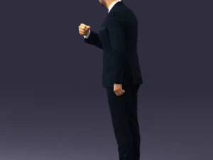 000549 Business Man in Suit Corporate Male Character 3D Model