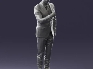 000549 Business Man in Suit Corporate Male Character 3D Model