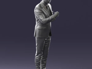 000549 Business Man in Suit Corporate Male Character 3D Model
