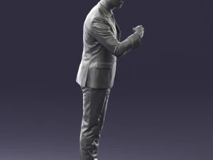 000549 Business Man in Suit Corporate Male Character 3D Model