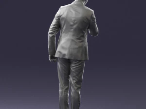 000549 Business Man in Suit Corporate Male Character 3D Model
