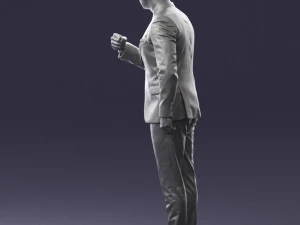 000549 Business Man in Suit Corporate Male Character 3D Model
