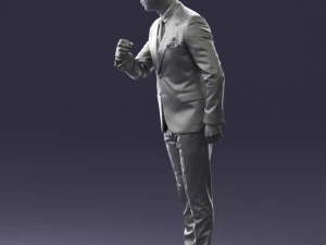 000549 Business Man in Suit Corporate Male Character 3D Model