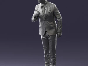 000549 Business Man in Suit Corporate Male Character 3D Model