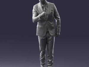 000549 Business Man in Suit Corporate Male Character 3D Model