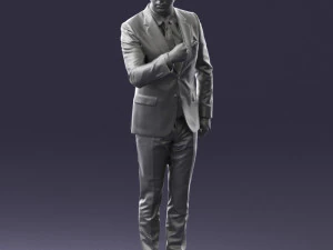 000549 Business Man in Suit Corporate Male Character 3D Model