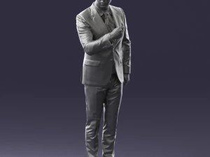 000549 Business Man in Suit Corporate Male Character 3D Model