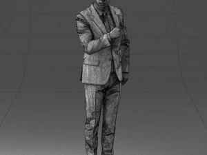 000549 Business Man in Suit Corporate Male Character 3D Model