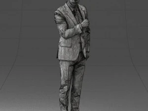 000549 Business Man in Suit Corporate Male Character 3D Model
