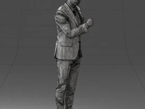 000549 Business Man in Suit Corporate Male Character 3D Model