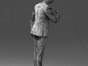 000549 Business Man in Suit Corporate Male Character 3D Model