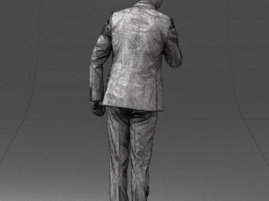 000549 Business Man in Suit Corporate Male Character 3D Model