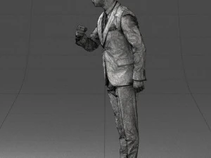 000549 Business Man in Suit Corporate Male Character 3D Model