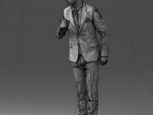 000549 Business Man in Suit Corporate Male Character 3D Model
