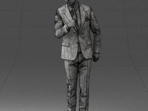 000549 Business Man in Suit Corporate Male Character 3D Model