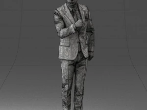 000549 Business Man in Suit Corporate Male Character 3D Model
