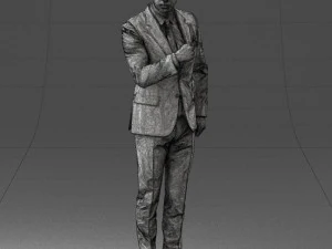 000549 Business Man in Suit Corporate Male Character 3D Model