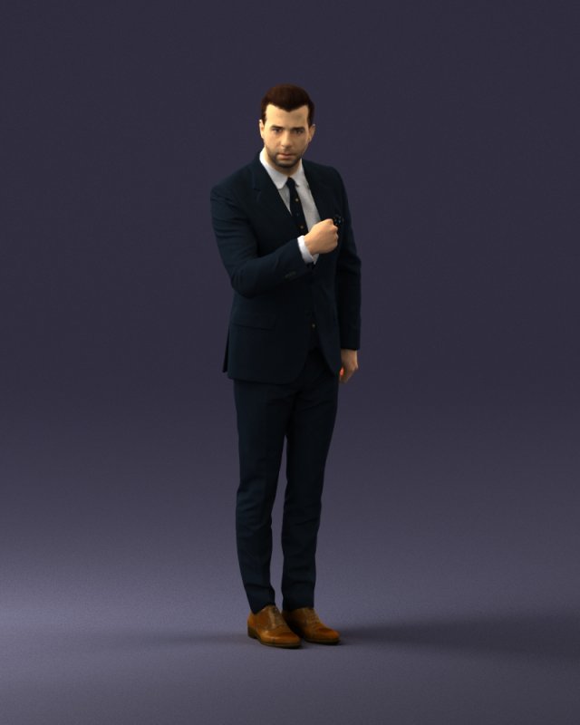man in suit 0213 3d print ready Model Cetak 3D .c4d .max .obj .3ds .fbx .stl .blend 