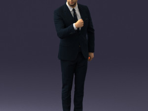 man in suit 0213 3d print ready Model Cetak 3D