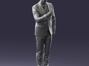 man in suit 0213 3d print ready Model Cetak 3D