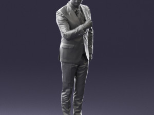 man in suit 0213 3d print ready Model Cetak 3D