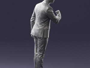 man in suit 0213 3d print ready Model Cetak 3D