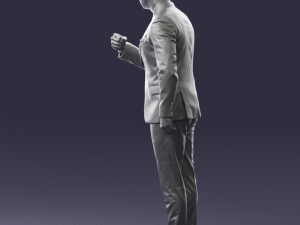 man in suit 0213 3d print ready Model Cetak 3D