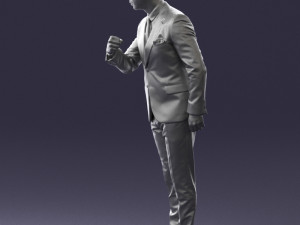man in suit 0213 3d print ready Model Cetak 3D