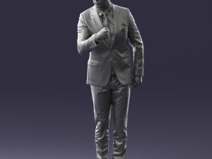 man in suit 0213 3d print ready Model Cetak 3D