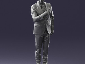 man in suit 0213 3d print ready Model Cetak 3D