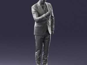 man in suit 0213 3d print ready Model Cetak 3D