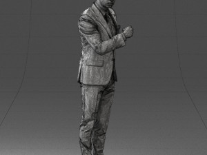 man in suit 0213 3d print ready Model Cetak 3D