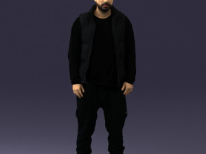 man in black dress 0215 3D Model