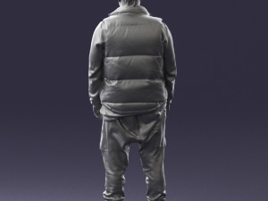man in black dress 0215 3D Model