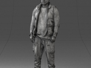 man in black dress 0215 3D Model