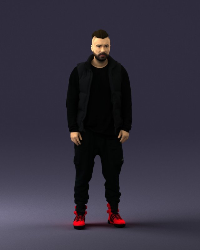 man in black dress 0215 3d print ready 3D 프린트 모델 .c4d .max .obj .3ds .fbx .stl .blend 