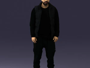 000551 Kentsel Sokak Stili Erkek G&uuml;ndelik Erkek Karakter 3d baskıya hazır 3D Baskı Modeli