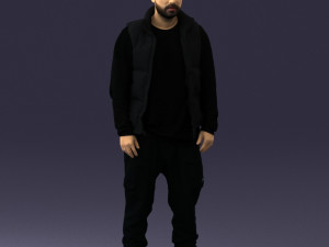 man in black dress 0215 3d print ready 3D 프린트 모델