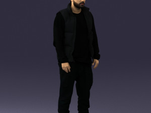 man in black dress 0215 3d print ready 3D 프린트 모델