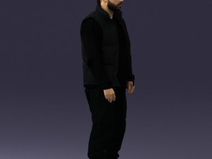 man in black dress 0215 3d print ready 3D 프린트 모델