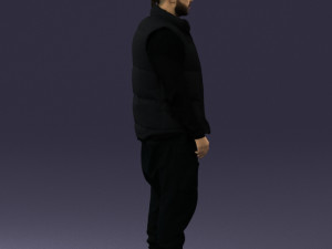 man in black dress 0215 3d print ready 3D 프린트 모델