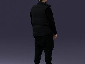 man in black dress 0215 3d print ready 3D 프린트 모델