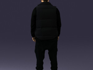 man in black dress 0215 3d print ready 3D 프린트 모델