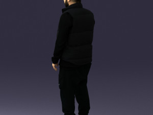 man in black dress 0215 3d print ready 3D 프린트 모델