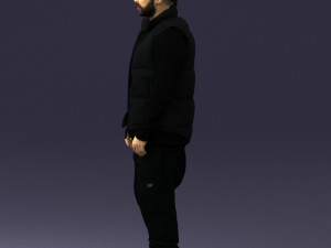 man in black dress 0215 3d print ready 3D 프린트 모델